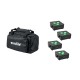 EUROLITE Set 4x AKKU IP Flat Light 3 sw + Soft-Bag