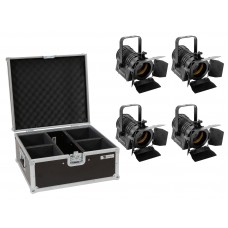 EUROLITE Set 4x AKKU THA-20PC TRC Theater-Spot sw + Case