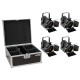 EUROLITE Set 4x AKKU THA-20PC TRC Theater-Spot sw + Case