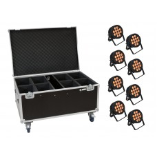 EUROLITE Set 8x LED IP PAR 12x9W SCL Spot + Case mit Rollen