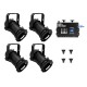 EUROLITE Set 4x PAR-16 Spot sw dim2warm + EDX-4 DMX RDM LED-Dimmerpack