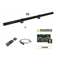 EUROLITE Set 5x LED PR-100/32 Pixel DMX Rail sw + Madrix Software