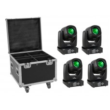 EUROLITE Set 4x LED TMH-B90 + Case mit Rollen