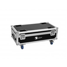 ROADINGER Flightcase 6x AKKU IP UP-4 Plus HCL Spot WDMX mit Ladefunktion