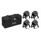 EUROLITE Set 4x AKKU Mini PARty RGBW Spot MK2 + Soft-Bag