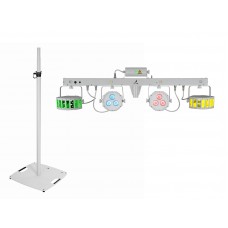 EUROLITE Set LED KLS Laser Bar FX-Lichtset weiß + BPS-3 Boxenhochständer weiß