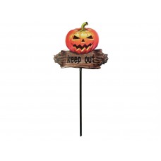 EUROPALMS Halloween Bodenstecker Kürbis  Zoll KEEP OUT Zoll , 50cm