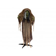 EUROPALMS Halloween Figur Hexe buckelig, animiert, 145cm