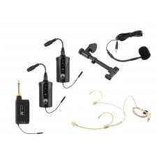 OMNITRONIC Set FAS TWO + 2x BP + Headset + Akustikgitarren-Mikrofon 660-690MHz