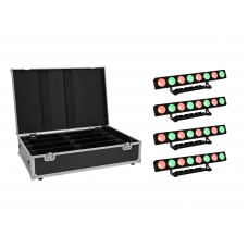 EUROLITE Set 4x LED PMB-8 COB QCL 30W Leiste + Case