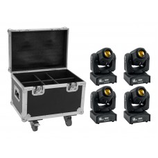 EUROLITE Set 4x LED TMH-17 Spot + Case mit Rollen