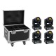 EUROLITE Set 4x LED TMH-17 Spot + Case mit Rollen