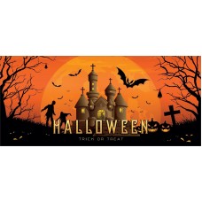 EUROPALMS Halloween Banner, Geisterhaus, 400x180cm
