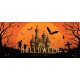 EUROPALMS Halloween Banner, Geisterhaus, 400x180cm