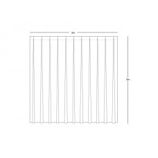 Wentex Pipes & Drapes Vorhang Satin, weiß, 3x3m,165g/m²