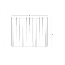 Wentex Pipes & Drapes Vorhang Satin, weiß, 3x2.5m, 165g/m²