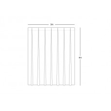 Wentex Pipes & Drapes Vorhang Satin, weiß, 3x4m,165g/m²