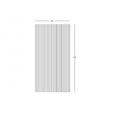 Wentex Pipes & Drapes Vorhang Fadenvorhang, 3x6m, 220g/m², schw.