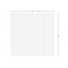 Wentex Pipes & Drapes Vorhang Fadenvorhang, 3x3m, 220g/m², weiß