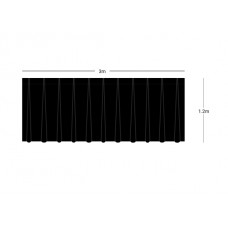 Wentex Pipes & Drapes Vorhang Molton, 3x1.2m, 300g/m², schw.