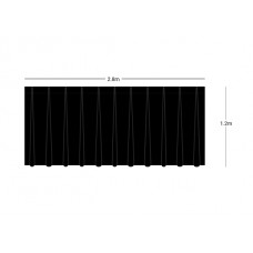Wentex Pipes & Drapes Vorhang Satin, 2.8x1.2m,165g/m², schwarz