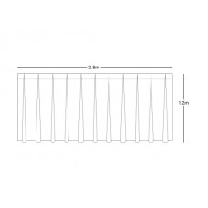 Wentex Pipes & Drapes Vorhang Satin, 2.8x1.2m, 165g/m², weiß