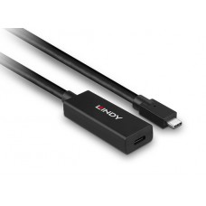 Lindy 43364 USB 3.2 Aktiv Verlängerungskabel, 5m, 10Gbit/s, USB-C Male / USB-C Female