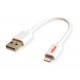 Roline USB 2.0 Lightning Kabel, 0.15m, weiß