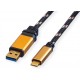 Roline Gold USB Kabel,  1m, USB C 3.2 / USB A 3.2