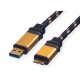 Roline Gold USB Kabel,  2m, USB A 3.2 / USB Micro-B 3.2