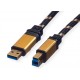 Roline Gold USB Kabel, 1.8m, USB A 3.2 / USB B 3.2