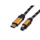 Roline Gold USB Kabel, 0.8m, USB A 3.2 / USB B 3.2