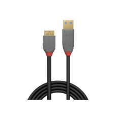 Lindy 36768 USB-Kabel, 3.0m, Anthra Line, USB A 3.0, USB Micro-B