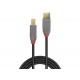 Lindy 36744 USB-Cable, 5.0m, Anthra Line, USB A 3.0, USB B 3.0