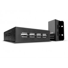Lindy 42681 4 Port USB 2.0 Cat.6 Extender Verlängerung, Überbrückung bis 50m, IN/OUT: 4x USB-A / RJ45