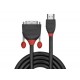 Lindy 36271 Video-Adapterkabel, 1.0m, Black Line, HDMI, DVI-D