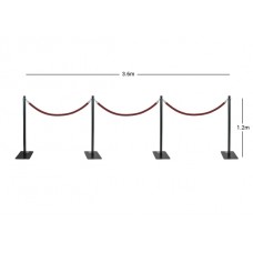 Wentex Pipes & Drapes SET Crowd Control 360 rot