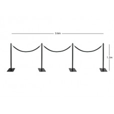 Wentex Pipes & Drapes SET Crowd Control 360 schwarz