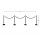 Wentex Pipes & Drapes SET Crowd Control 360 schwarz