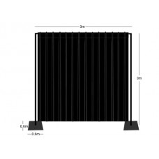 Wentex Pipes & Drapes SET Deko Vorhang 3x3m
