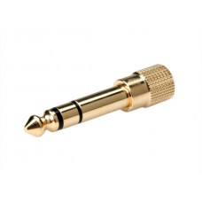Roline Gold Audio Adapter, 6.35mm Klinke male / Miniklinke female