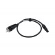 Schuko / Powercon True1 Kabel, BLACK,  1m, 3x1.5mm²