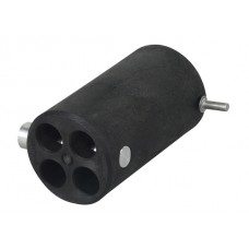 Wentex Pipes & Drapes Verbinder, 4-fach, 45.7mm, schwarz