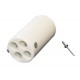 Wentex Pipes & Drapes Verbinder, 4-fach, 45.7mm, weiß