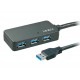 Lindy 43159 USB 3.1 Gen 1 Pro Hub, 3 Port, 10m
