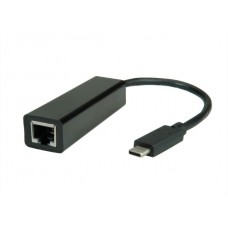 Value USB C Ethernet Konverter, vollduplex, bis 1000Mbit/s, IN: 1x RJ45 female, OUT: 1x USB C male