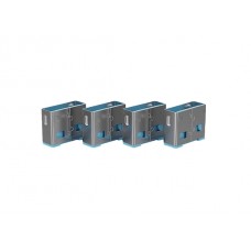 Lindy 40462 USB-A Port Schloss, BLAU, 10x Schloss