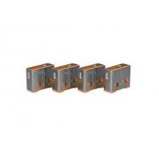 Lindy 40463 USB-A Port Schloss, ORANGE, 10x Schloss