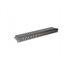 Roline 26110361 Patchpanel, 19'', 2HE, 24-Port, SCHWARZ