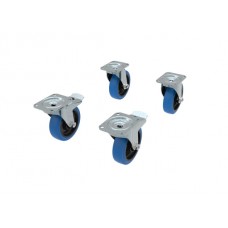 Admiral Castor Lenkrolle (Blue Wheel) 4er Set, 2x gebremst
